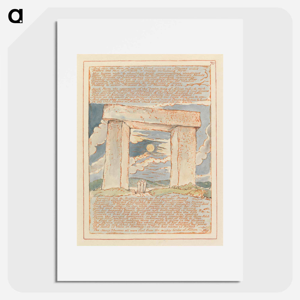 Jerusalem, Plate 70 - William Blake Poster.