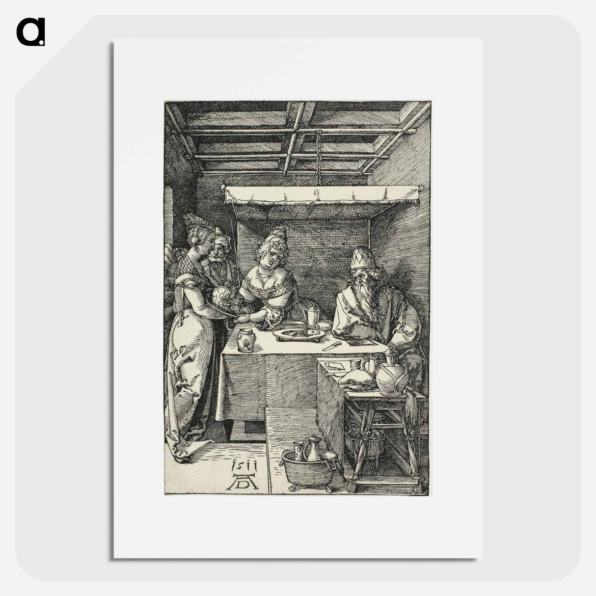 Salome Presenting the Head of John the Baptist - アルブレヒト デューラー Poster.