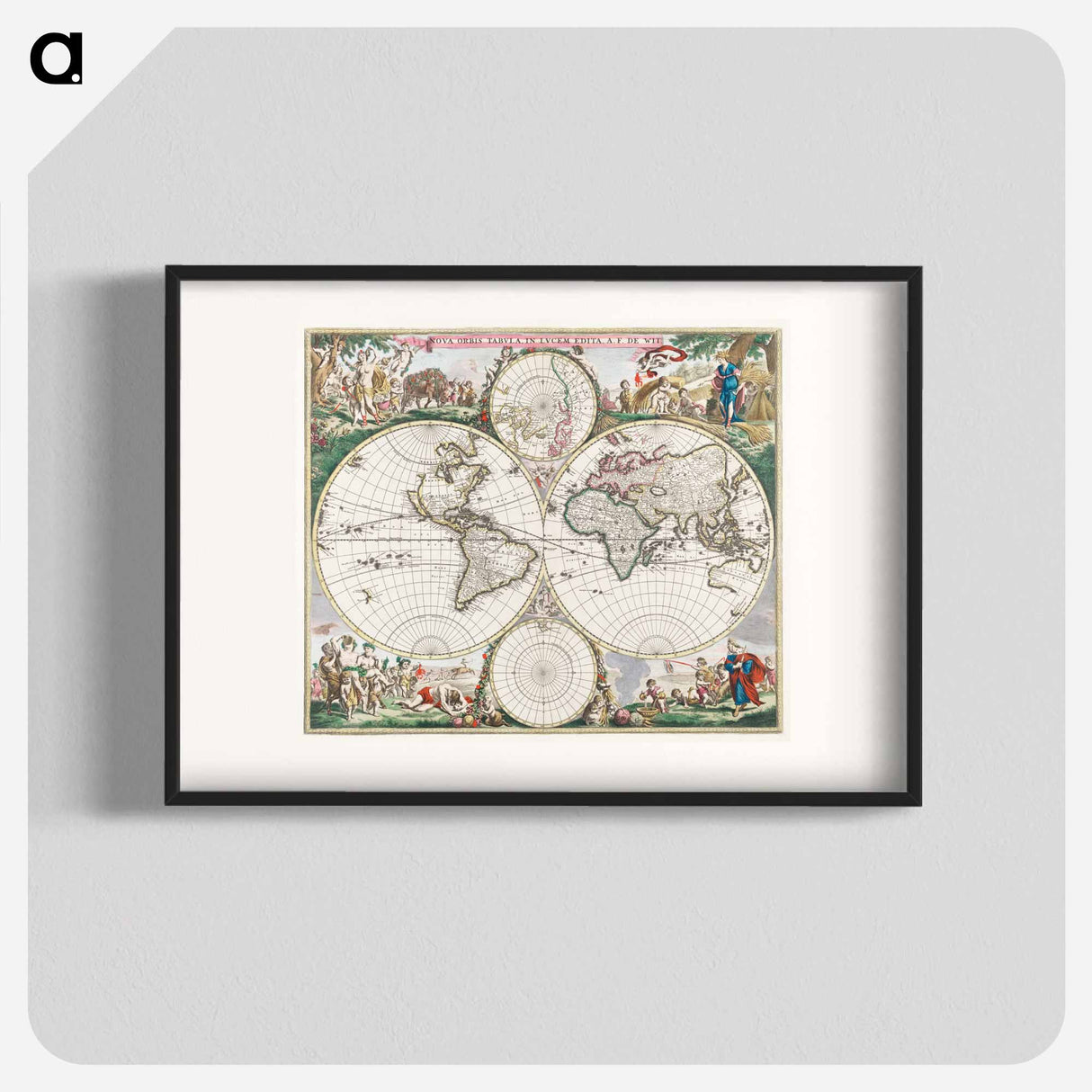 Nova orbis tabvla in lvcem edita - アンティーク地図 Poster.