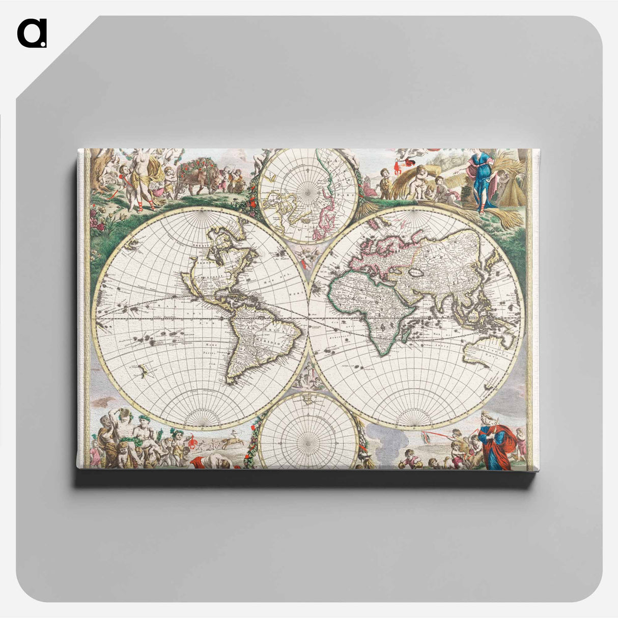 Nova orbis tabvla in lvcem edita - アンティーク地図 Canvas.