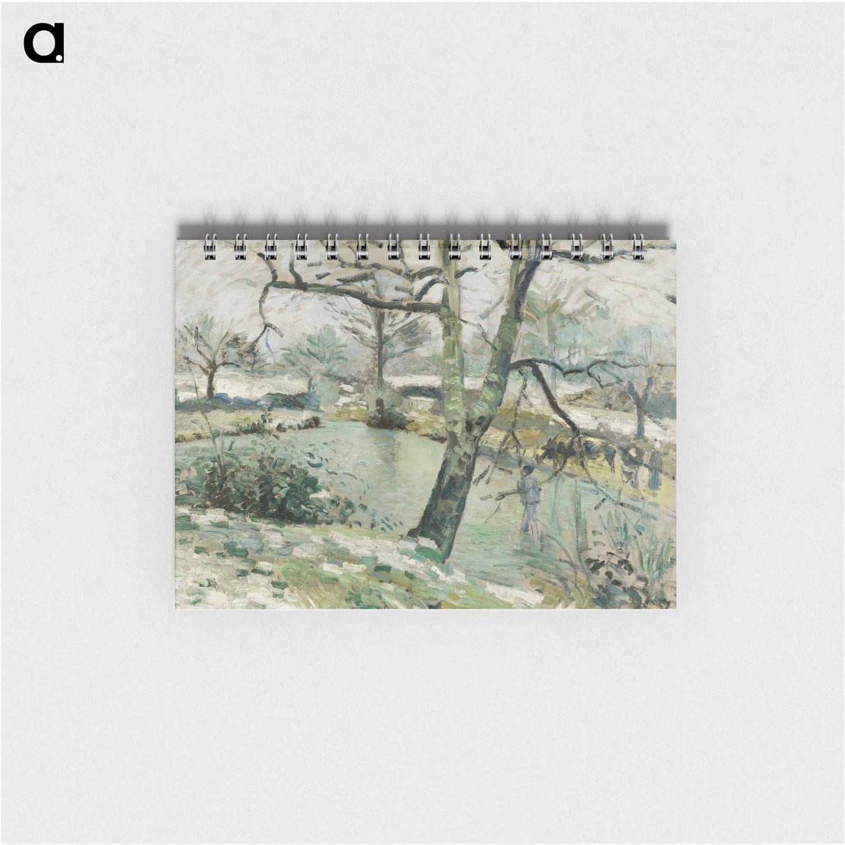 The Montfoucault Pond, winter effect - カミーユ ピサロ Memo.