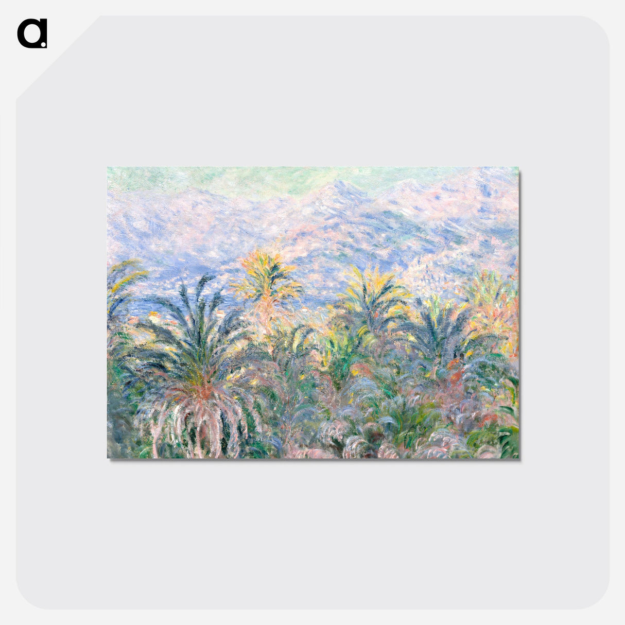 Palm Trees at Bordighera - クロード モネ Postcard.