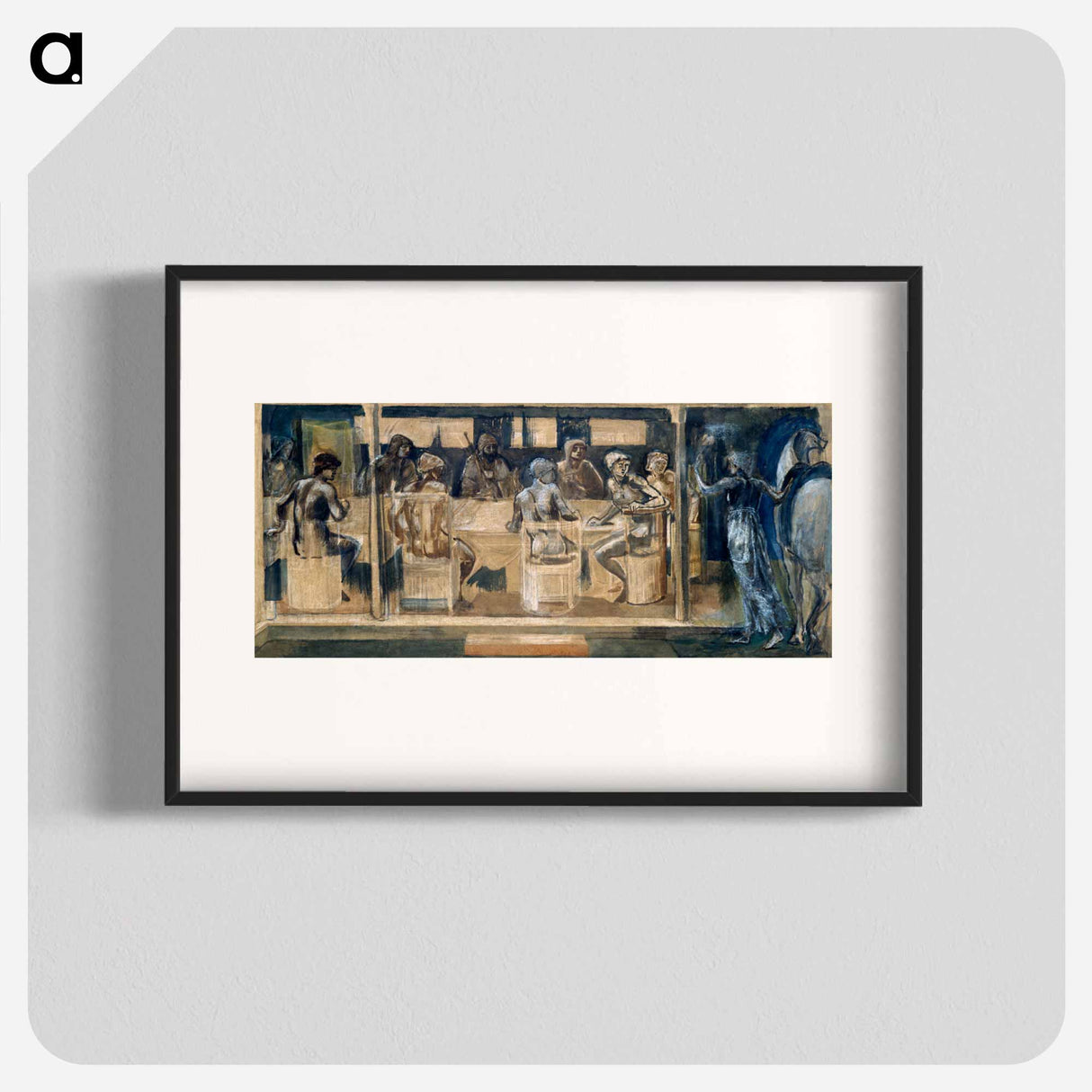 Quest for the Holy Grail - Study for the Summons - エドワード バーン ジョーンズ Poster.