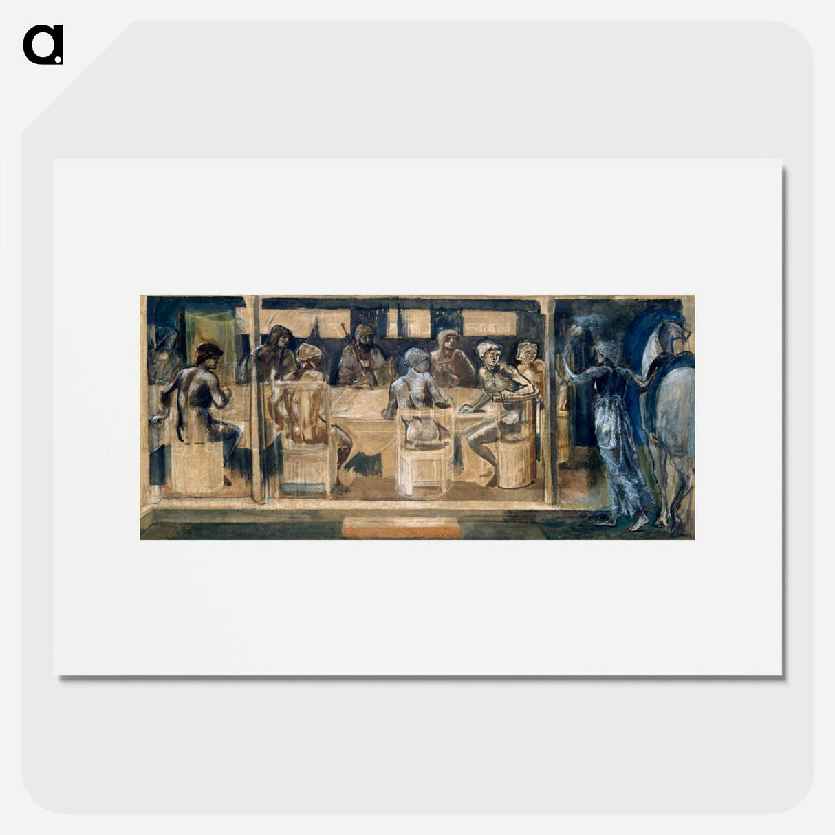 Quest for the Holy Grail - Study for the Summons - エドワード バーン ジョーンズ Poster.