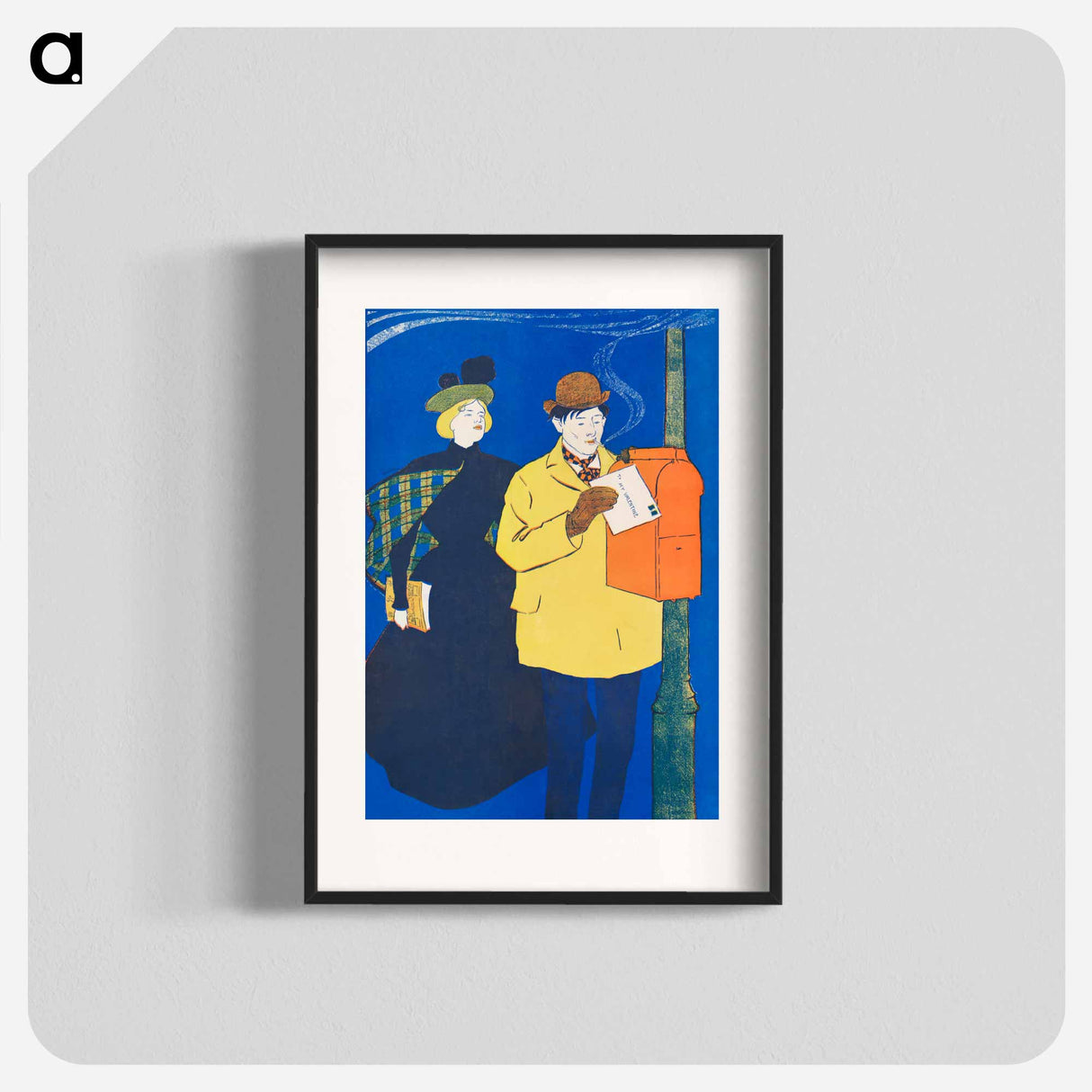 Man and woman sending letter - Edward Penfield Poster.
