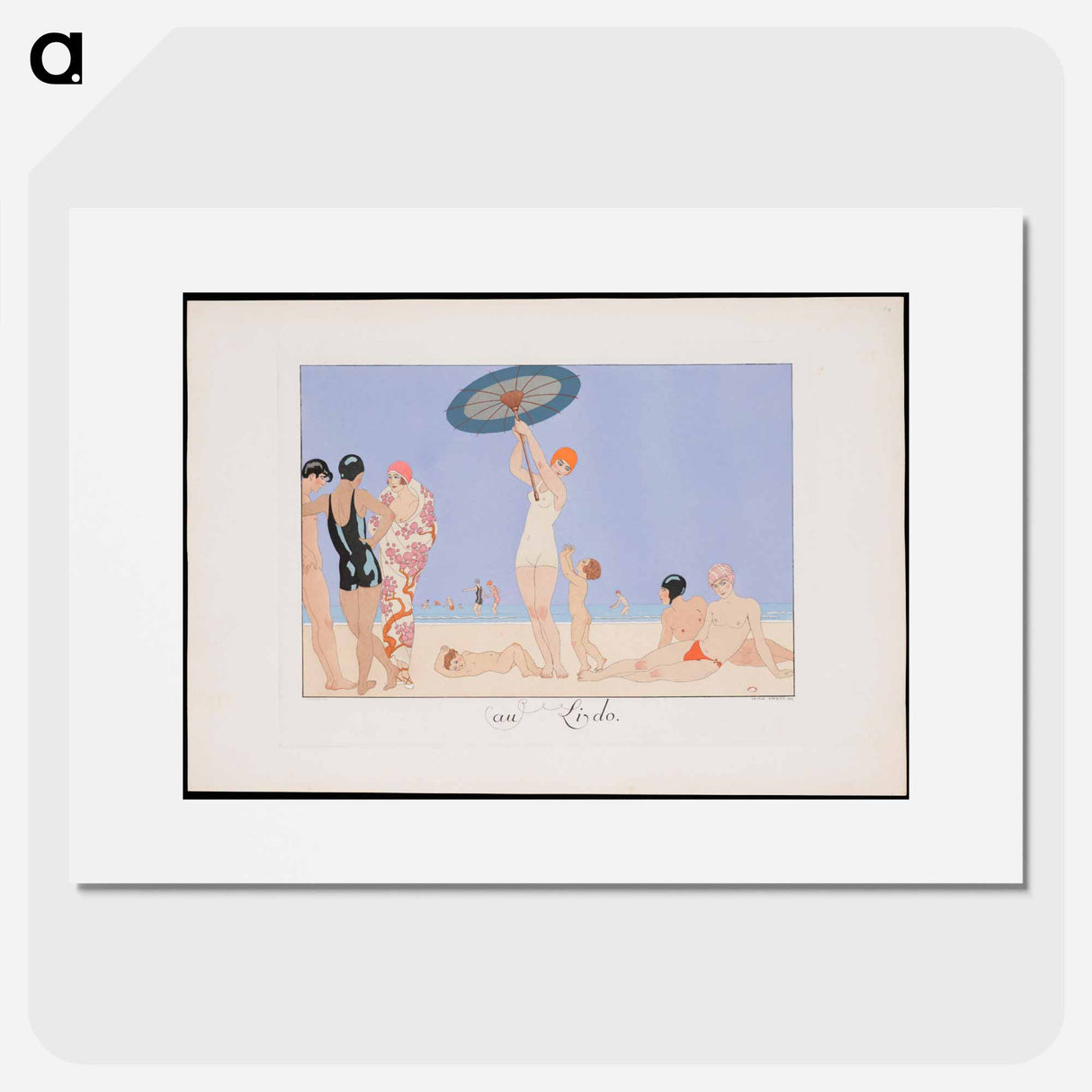 Au Lido Plate no. 14 - Georges Barbier Poster.