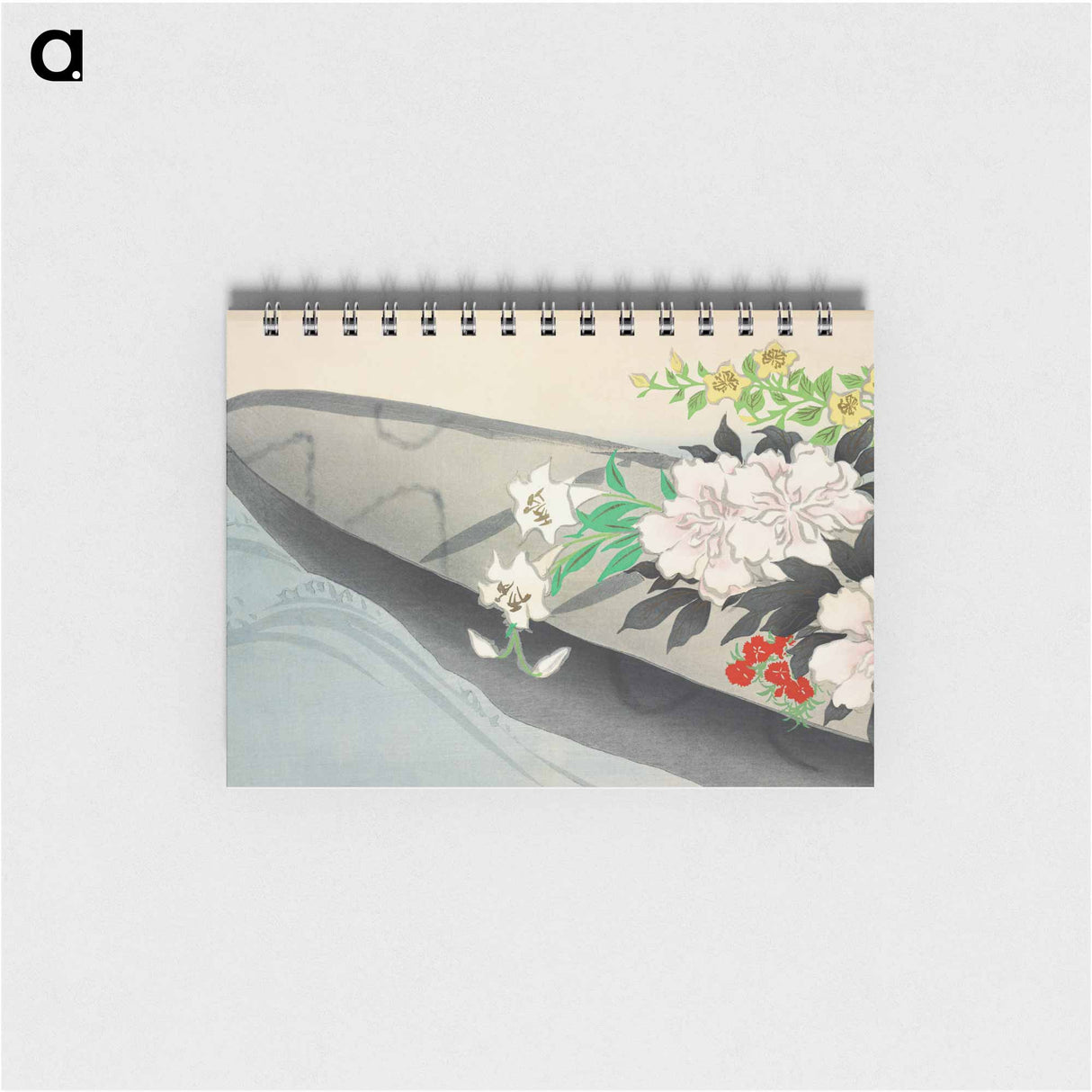 Flower boat from Momoyogusa–Flowers of a Hundred Generations - 神坂 雪佳 Memo.