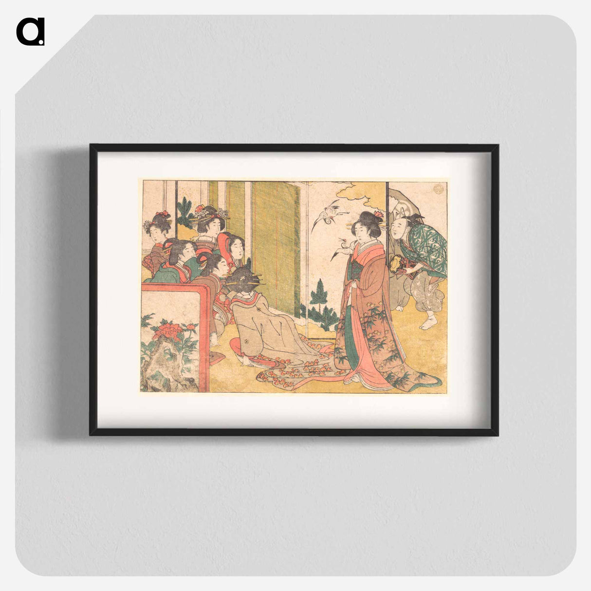 Girls Entertained by Performers - 喜多川 歌麿 Poster.