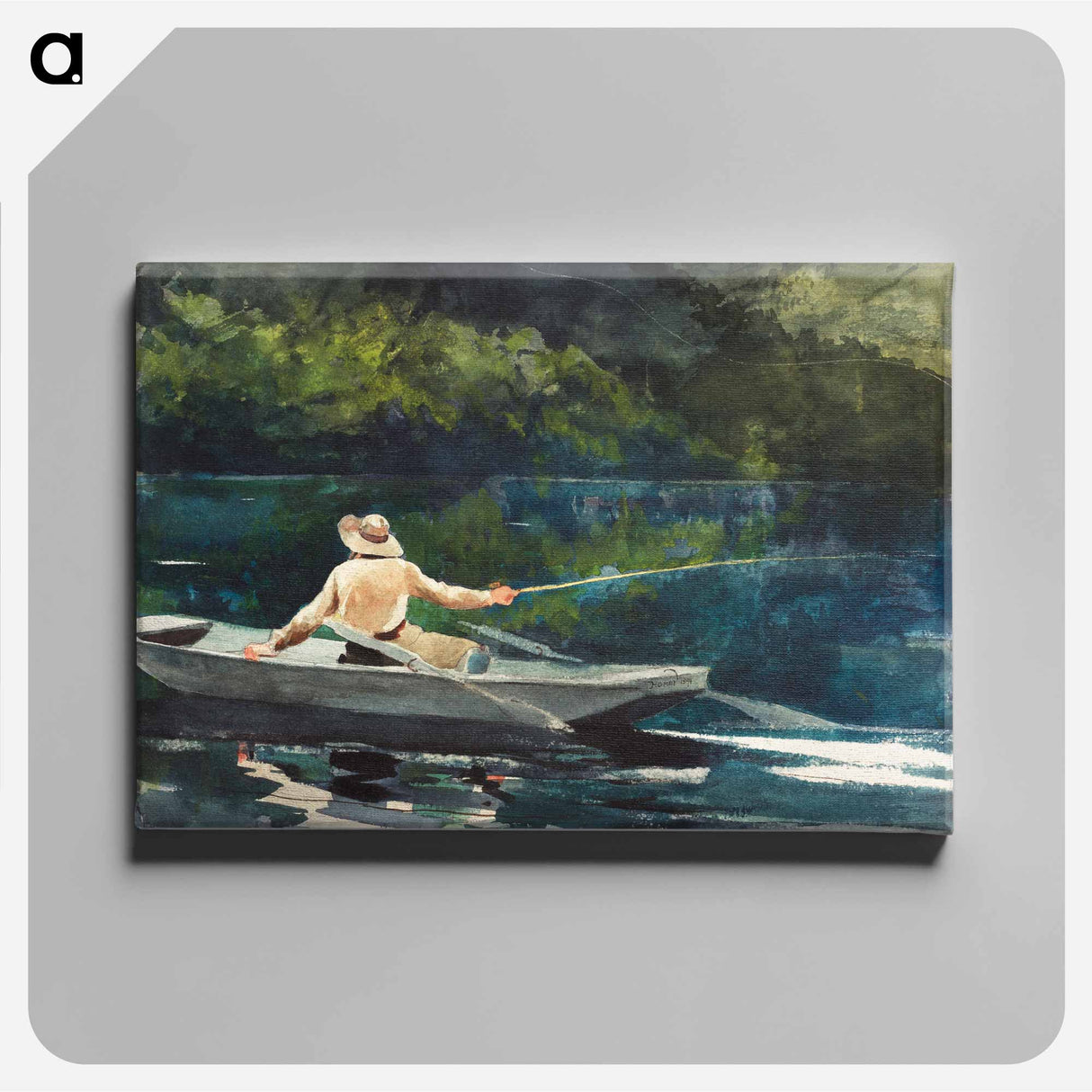 アートパネル-Casting, Number Two - ウィンスロー ホーマー Canvas.