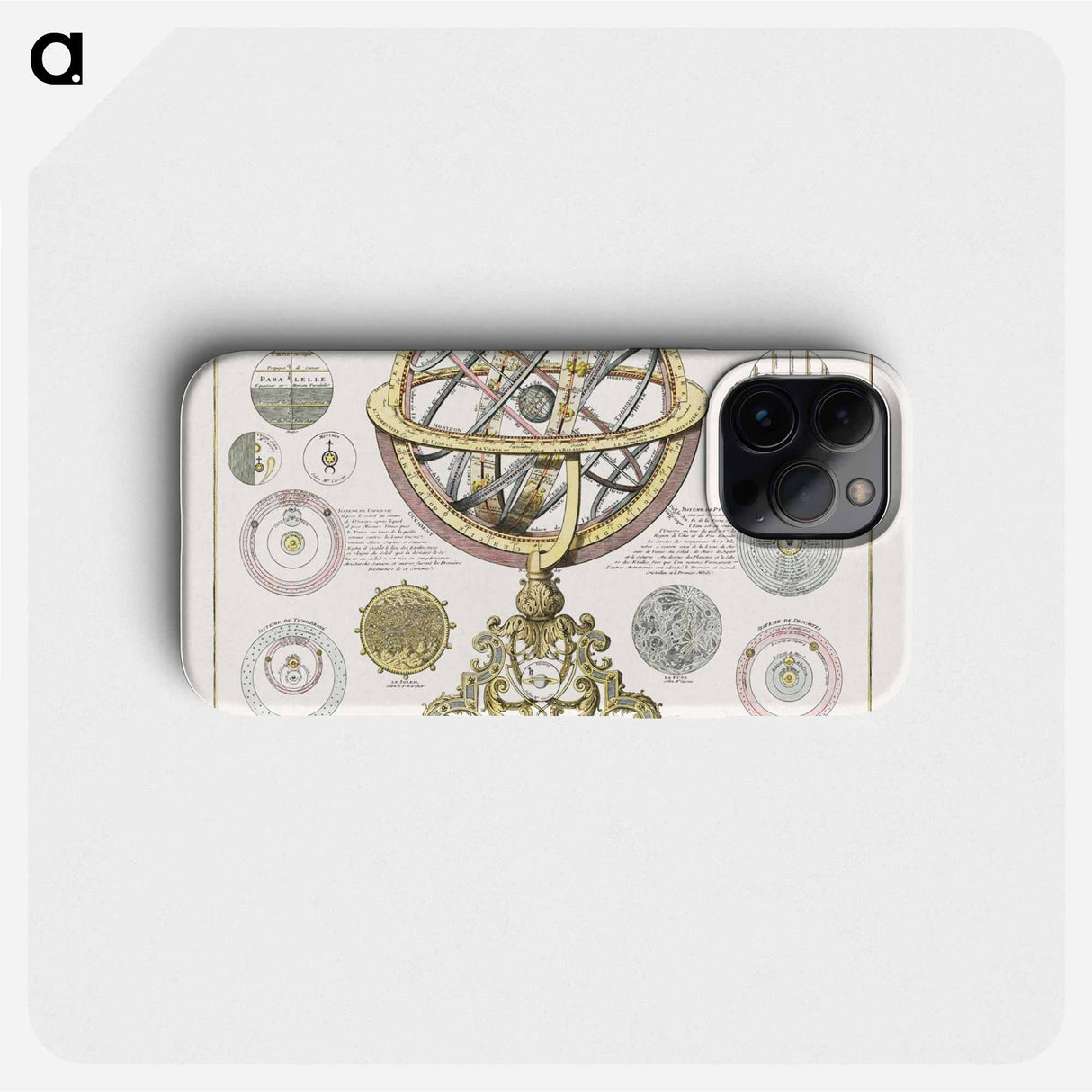 The Artificial or Oblique Armillary Sphere - アンティーク地図 Phone Case.