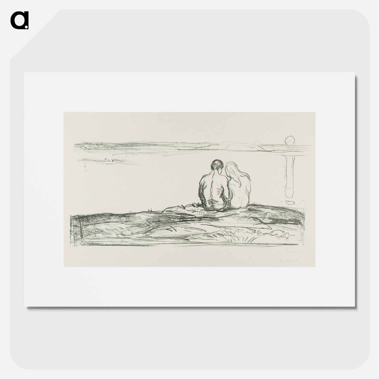 Moonrise - エドヴァルド ムンク Poster.