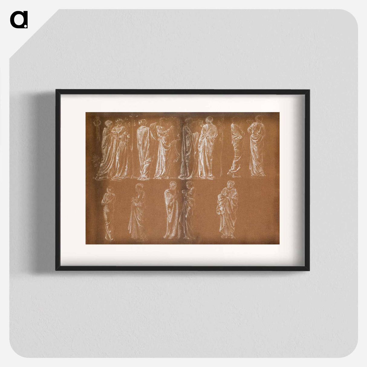 Female - Thirteen Drapery Studies - エドワード バーン ジョーンズ Poster.