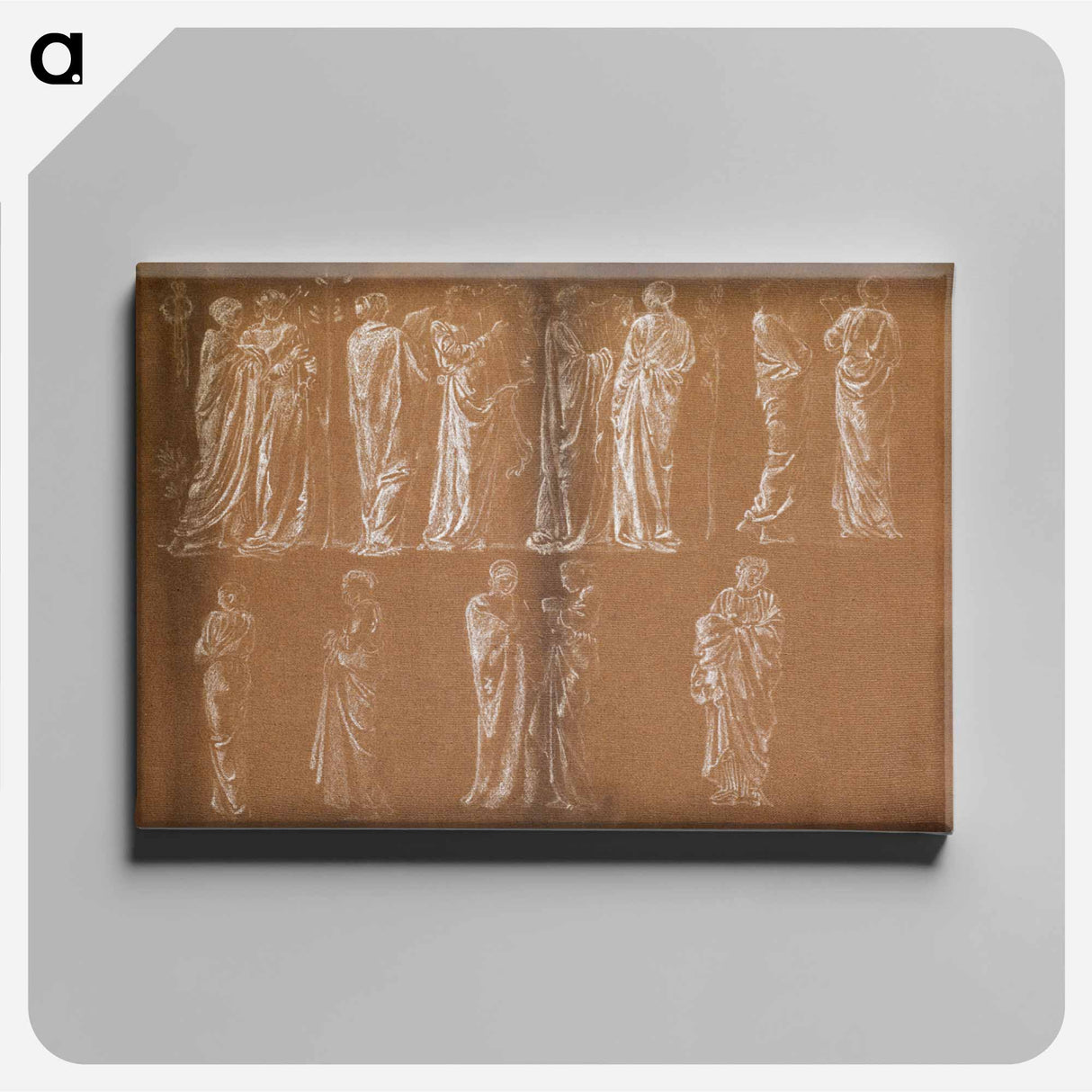 Female - Thirteen Drapery Studies - エドワード バーン ジョーンズ Canvas.