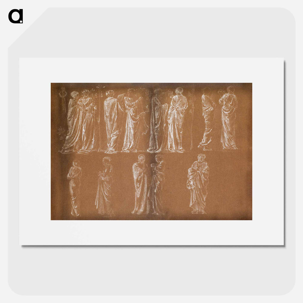 Female - Thirteen Drapery Studies - エドワード バーン ジョーンズ Poster.