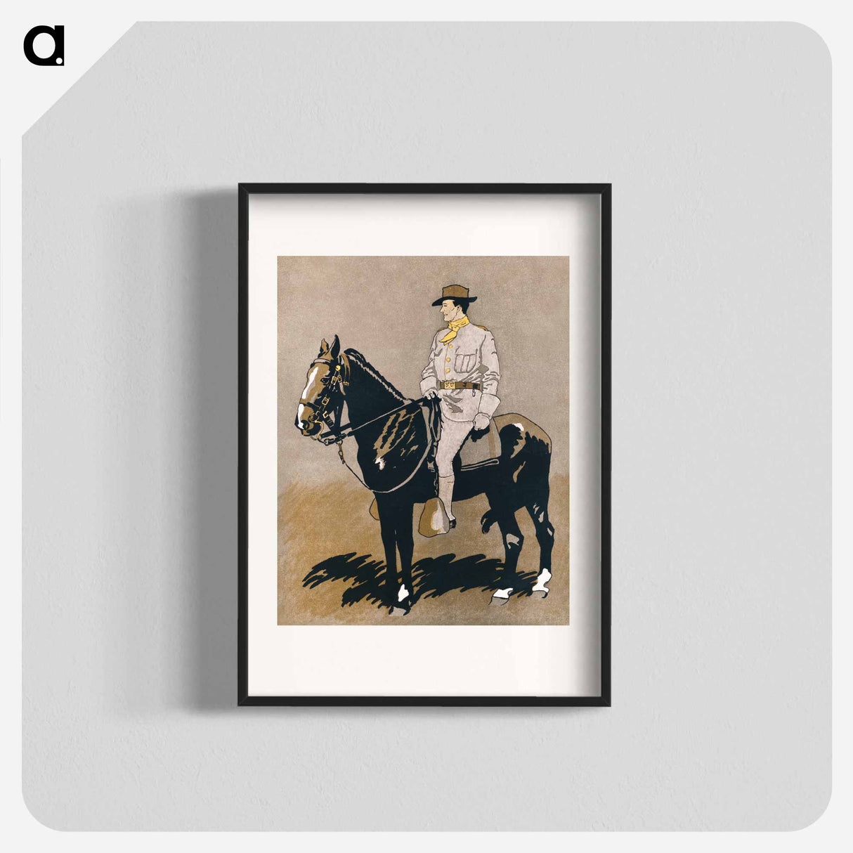 Soldier riding a horse - Edward Penfield Poster.