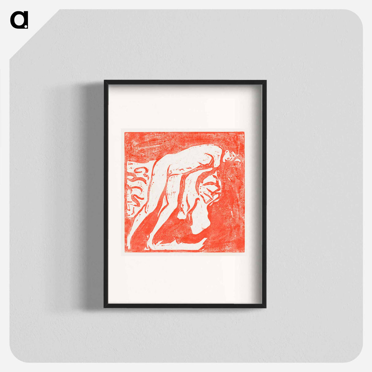 Female nude, Mädchenakt - Ernst Ludwig Kirchner Poster.