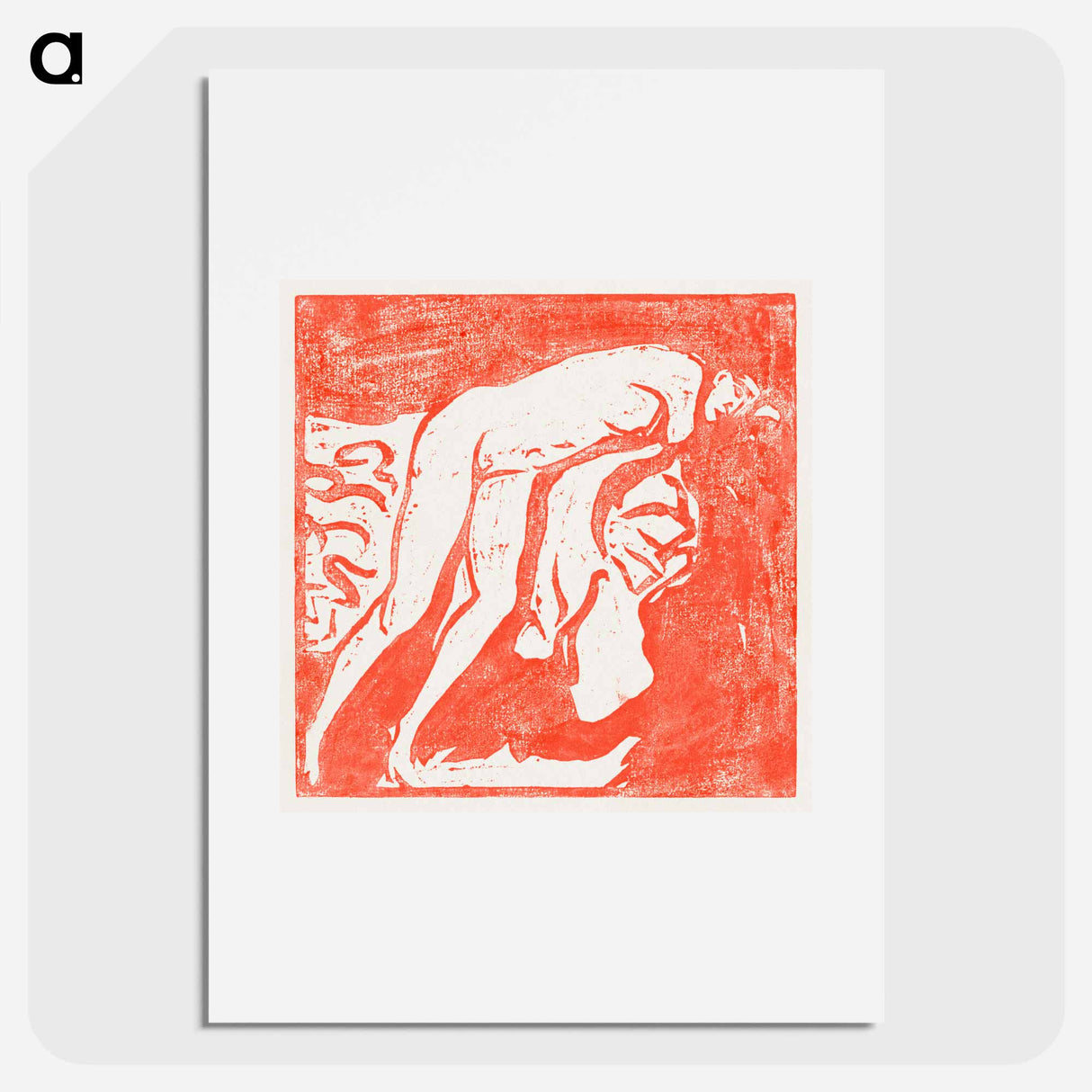 Female nude, Mädchenakt - Ernst Ludwig Kirchner Poster.