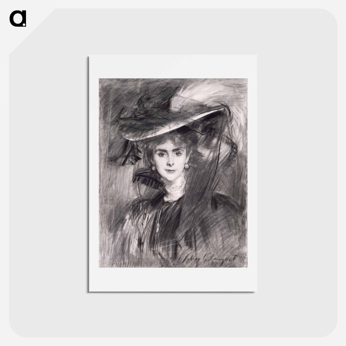 アートポストカード-Portrait of the Baroness de Meyer - ジョン シンガー サージェント Postcard.