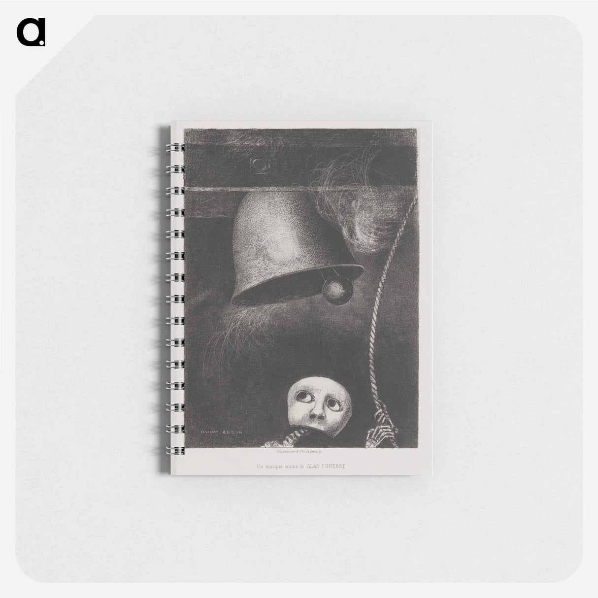 A Edgar Poe (Un masque sonne le glas funebre) - オディロン ルドン Memo.