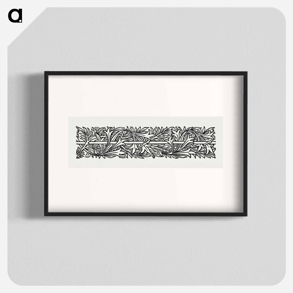 Love is Enough–Upright Border or Sidepiece Foliage entwined around a Pole - William Morris Poster.