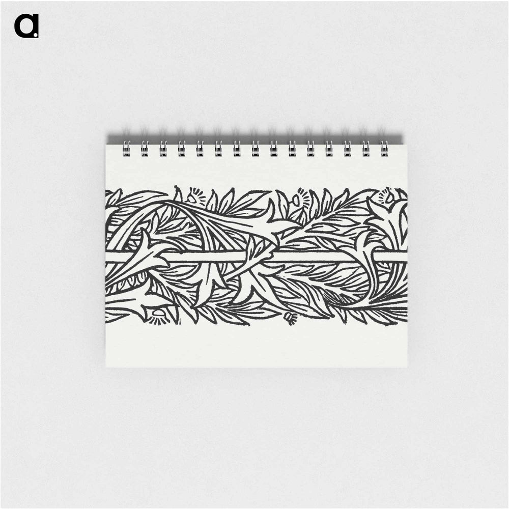 Love is Enough–Upright Border or Sidepiece Foliage entwined around a Pole - ウィリアム モリス Memo.