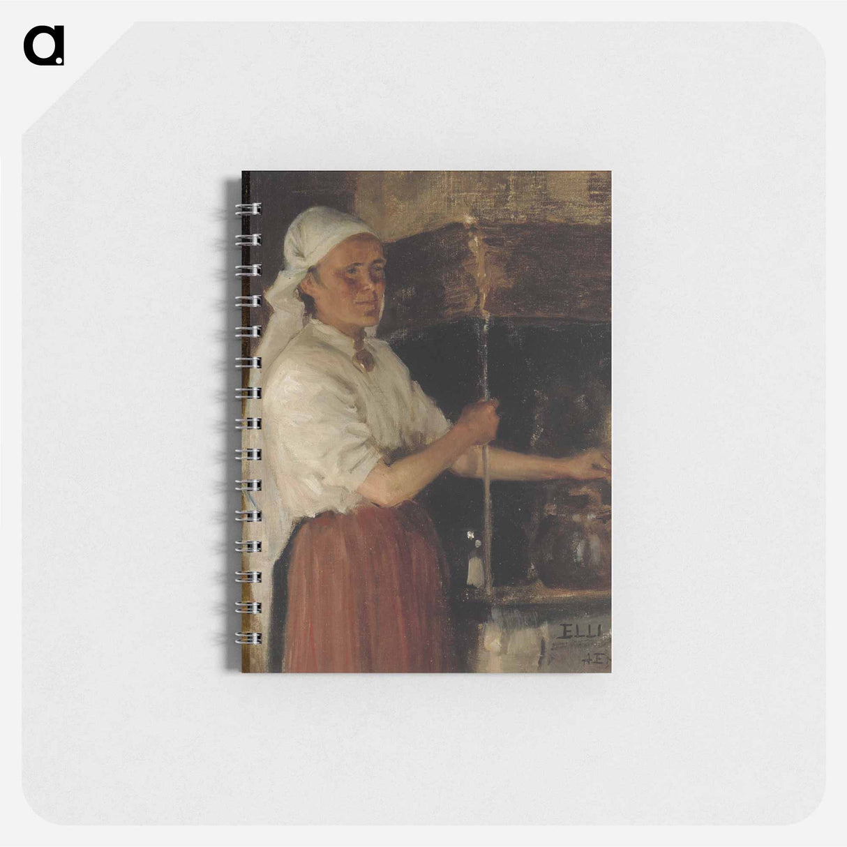 Elli jäppinen at the stove, study - アルバート エーデルフェルト Memo.