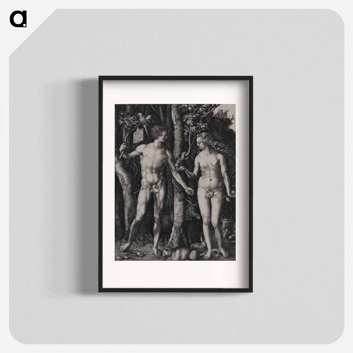 Adam and Eve - アルブレヒト デューラー Poster.