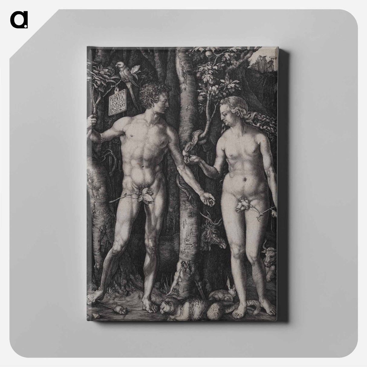 Adam and Eve - アルブレヒト デューラー Canvas.