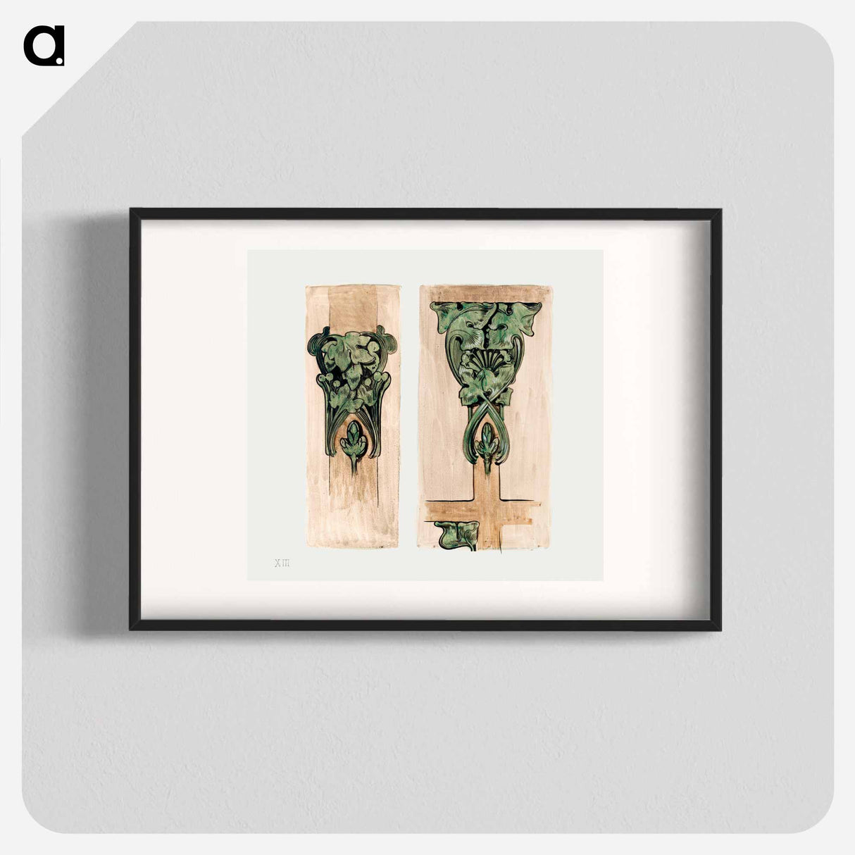 アートポスター-Bronze capitals for the interior of the Fouquet boutique - アルフォンス ミュシャ Poster.