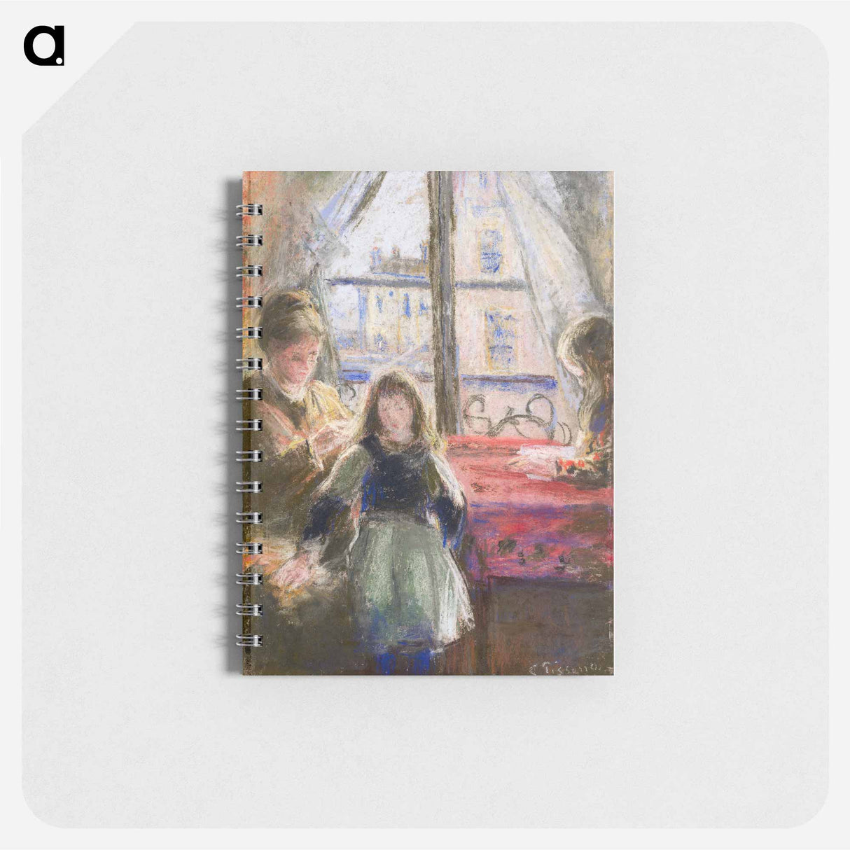 アートメモ帳-At the Window, rue des Trois Frères - カミーユ ピサロ Memo.