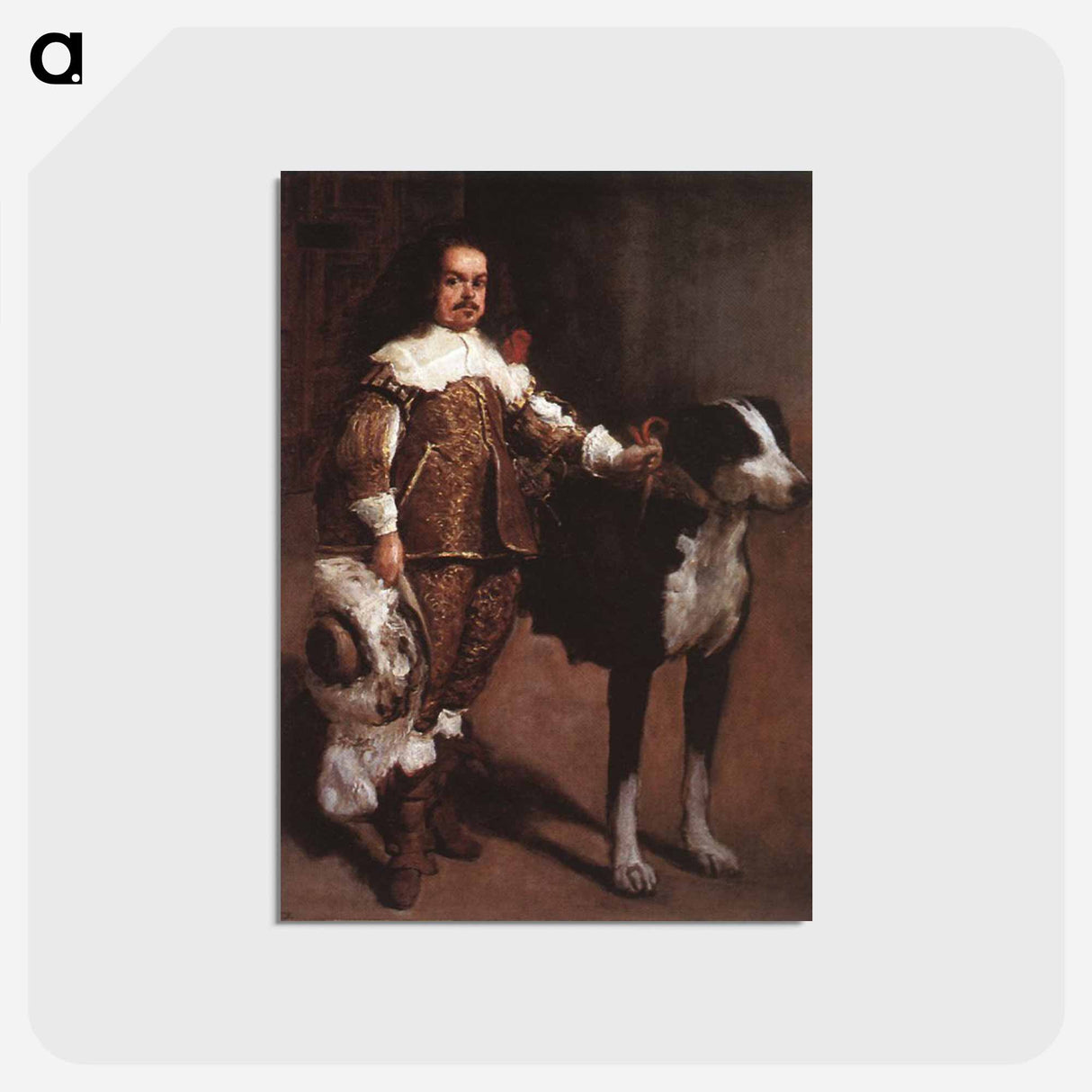 アートポストカード-A Buffoon (incorrectly called Antonio The Englishman) - ディエゴ ベラスケス Postcard.
