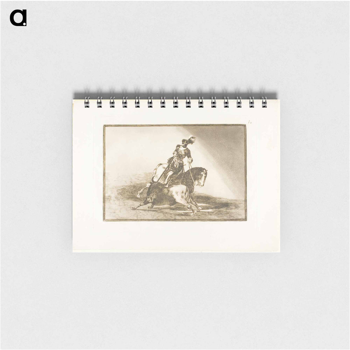 Charles V spearing a bull in the ring at Valladolid - フランシスコ デ ゴヤ Memo.