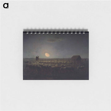 The Sheepfold, Moonlight - ジャン フランソワ ミレー Memo.