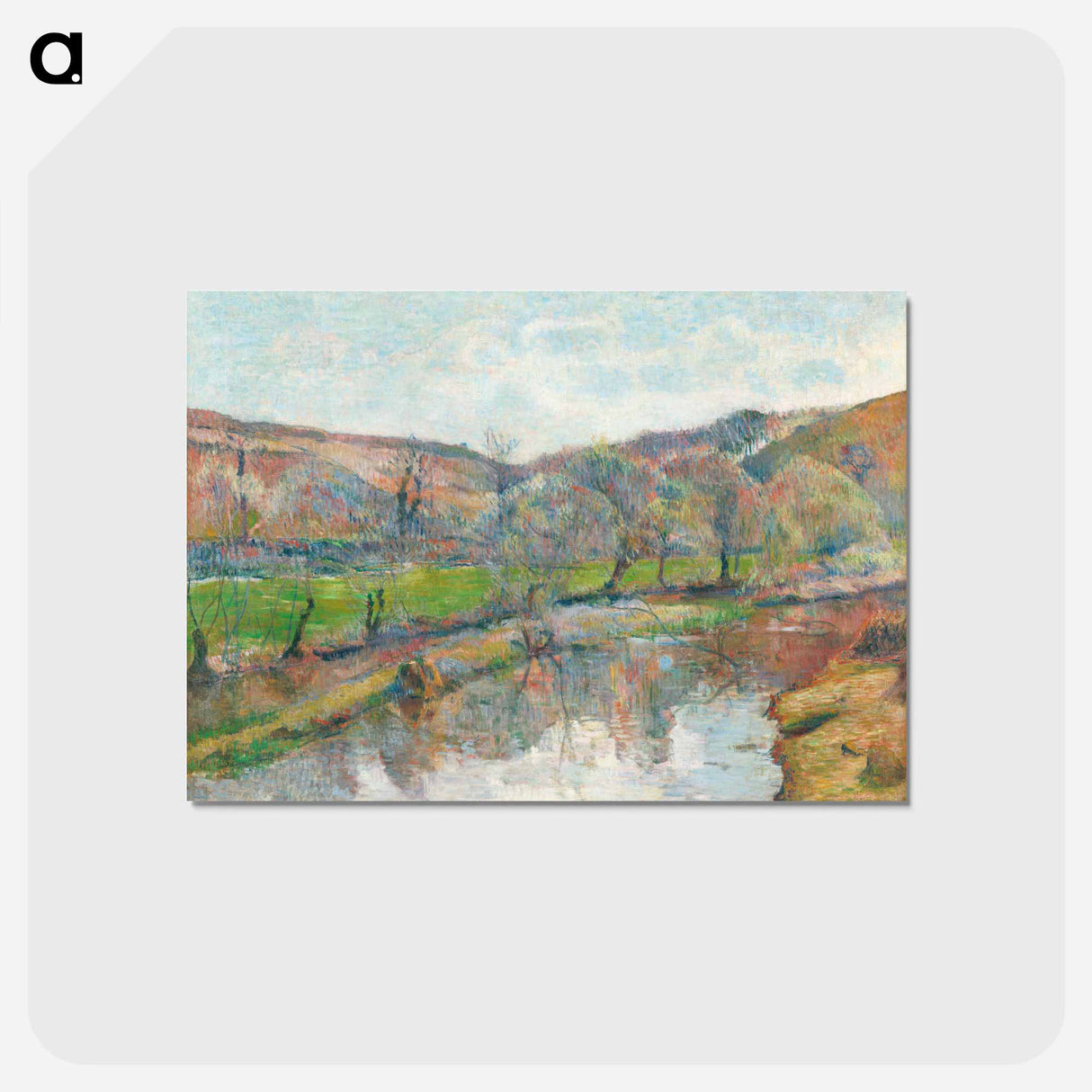 アートポストカード-Brittany Landscape - ポール ゴーギャン Postcard.