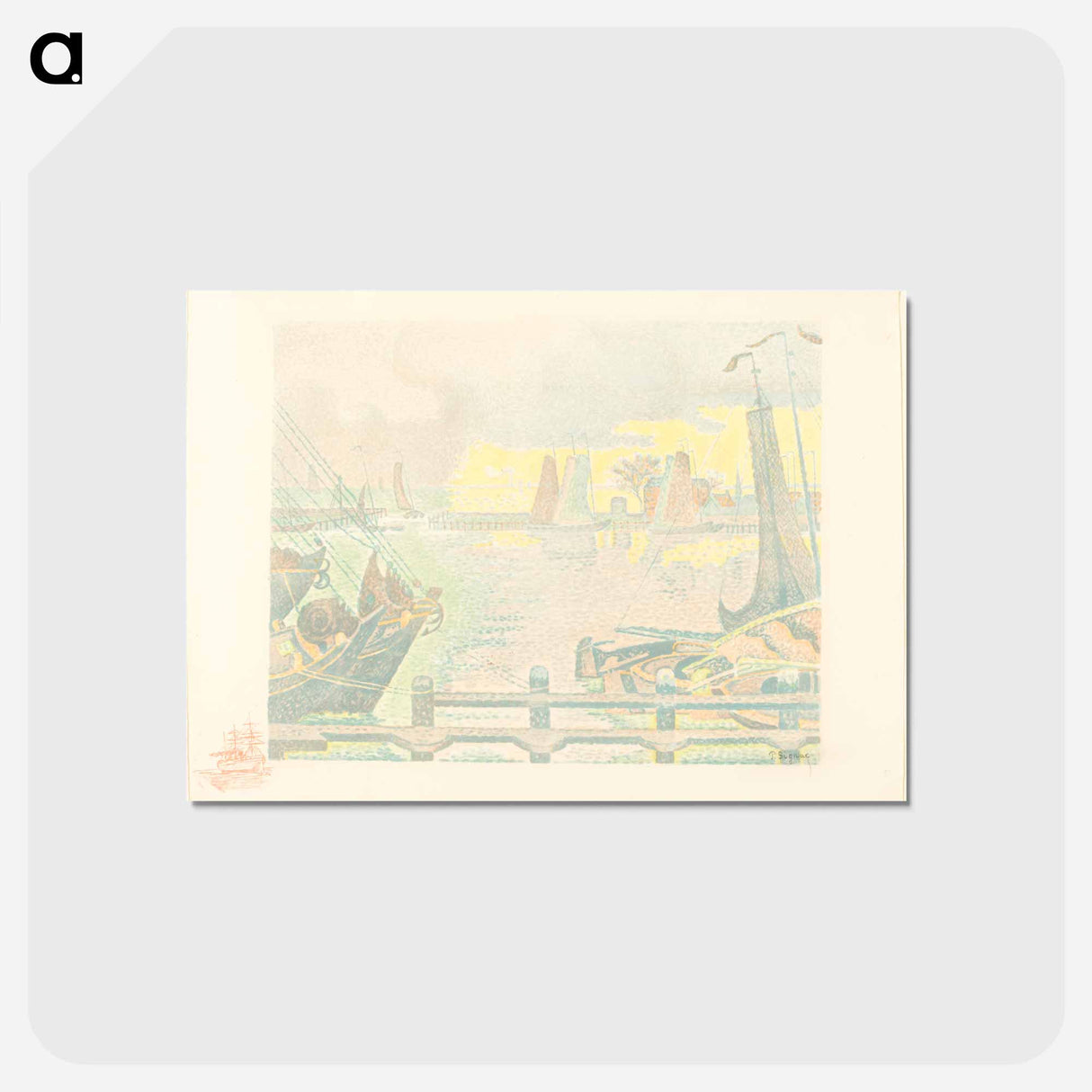 Boats at Flushing - ポール シニャック Postcard.