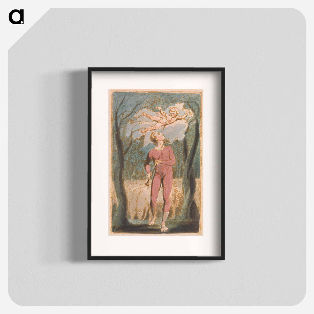 Songs of Innocence, Plate 1, Frontispiece - William Blake Poster.