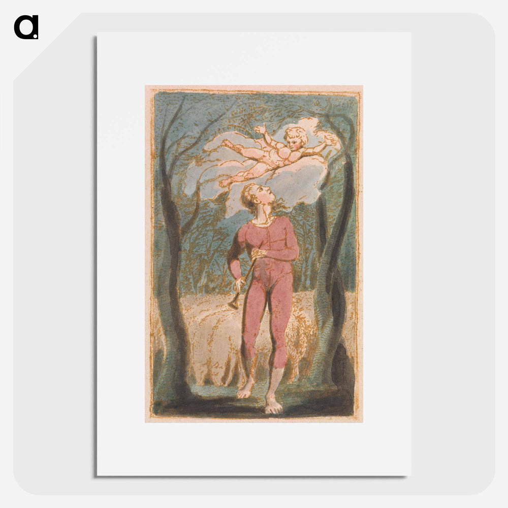 Songs of Innocence, Plate 1, Frontispiece - William Blake Poster.