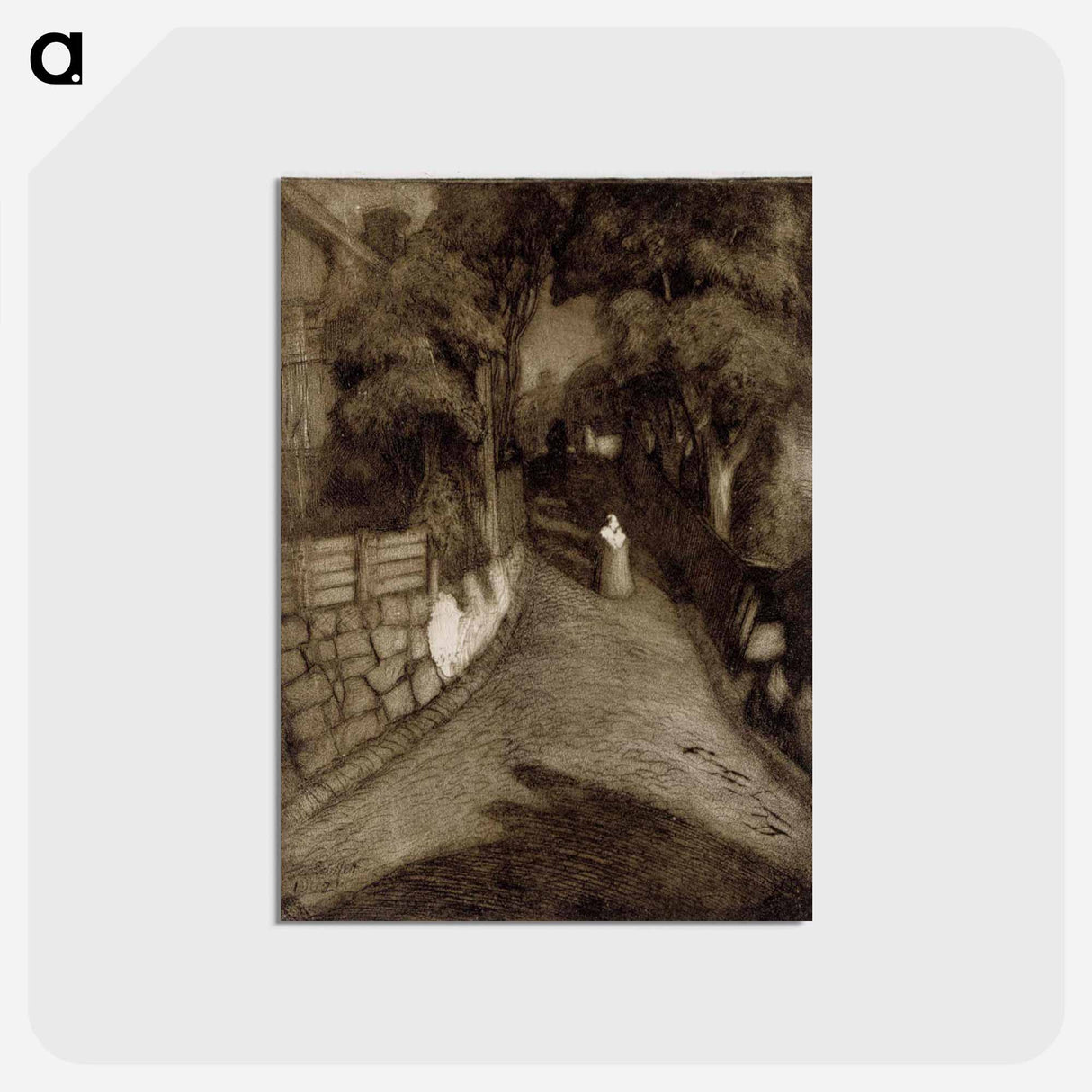 Katu porvoossa - アルバート エーデルフェルト Postcard.