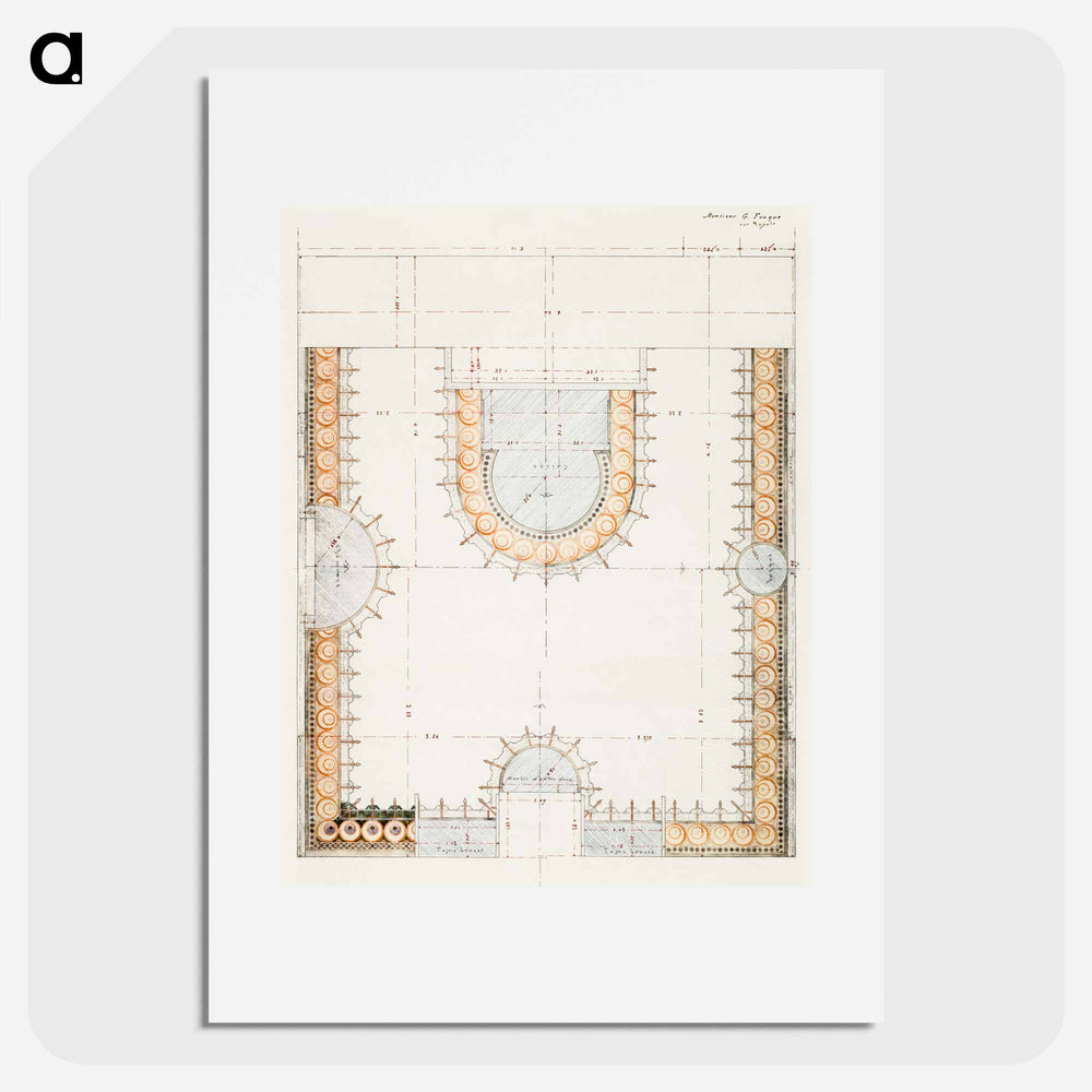 General plan of the mosaic for Fouquet jewelry store - Alphonse Mucha Poster.
