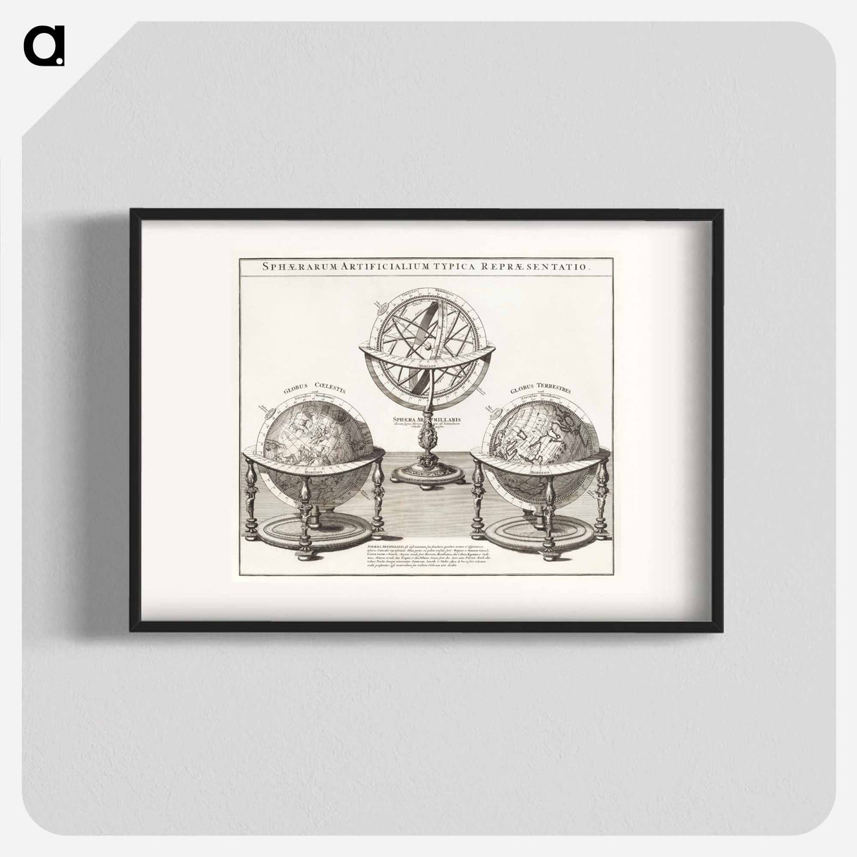 Sphaerarum artificialium typica repraesentatio - アンティーク地図 Poster.