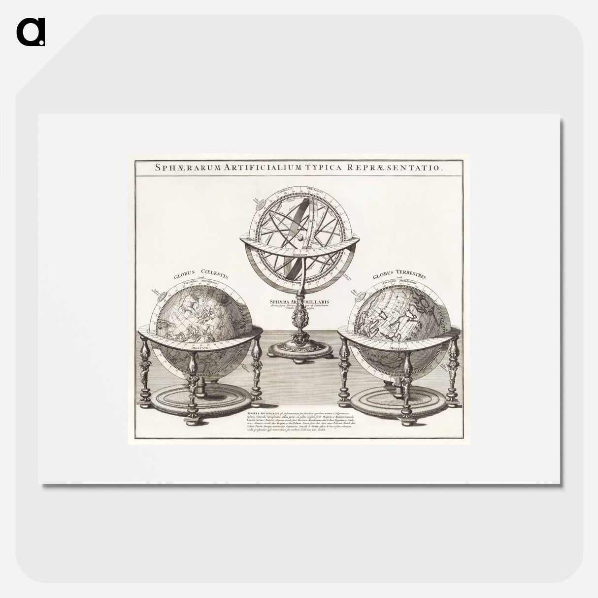 Sphaerarum artificialium typica repraesentatio - アンティーク地図 Poster.