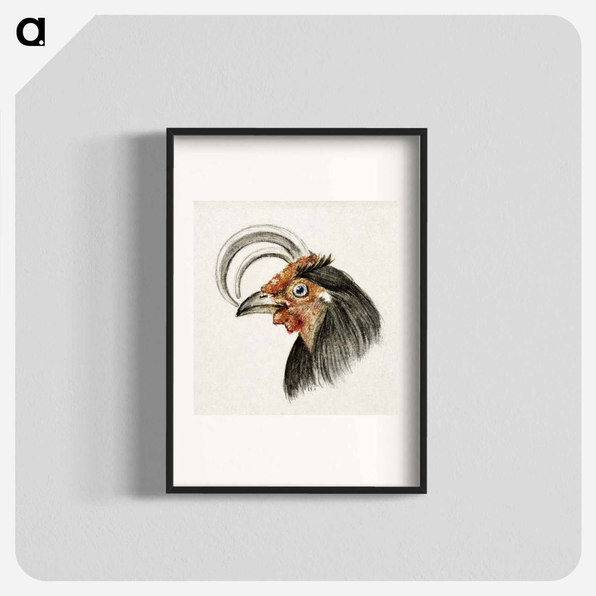 Head of a rooster - ジャン ベルナール Poster.