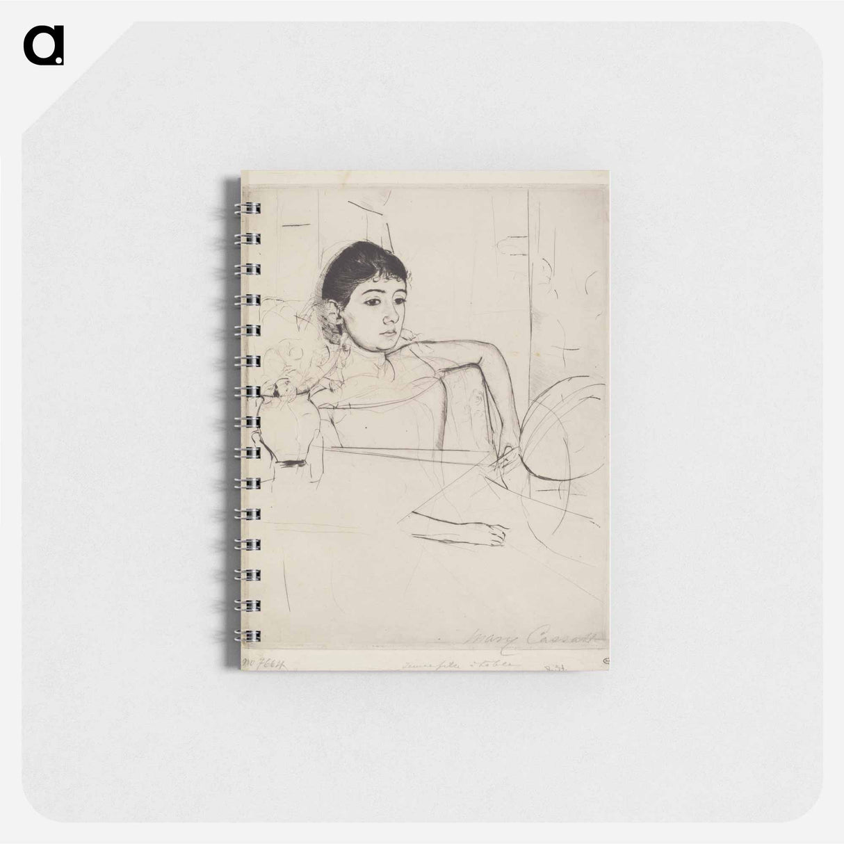 Mimi as a Brunette - メアリー カサット Memo.