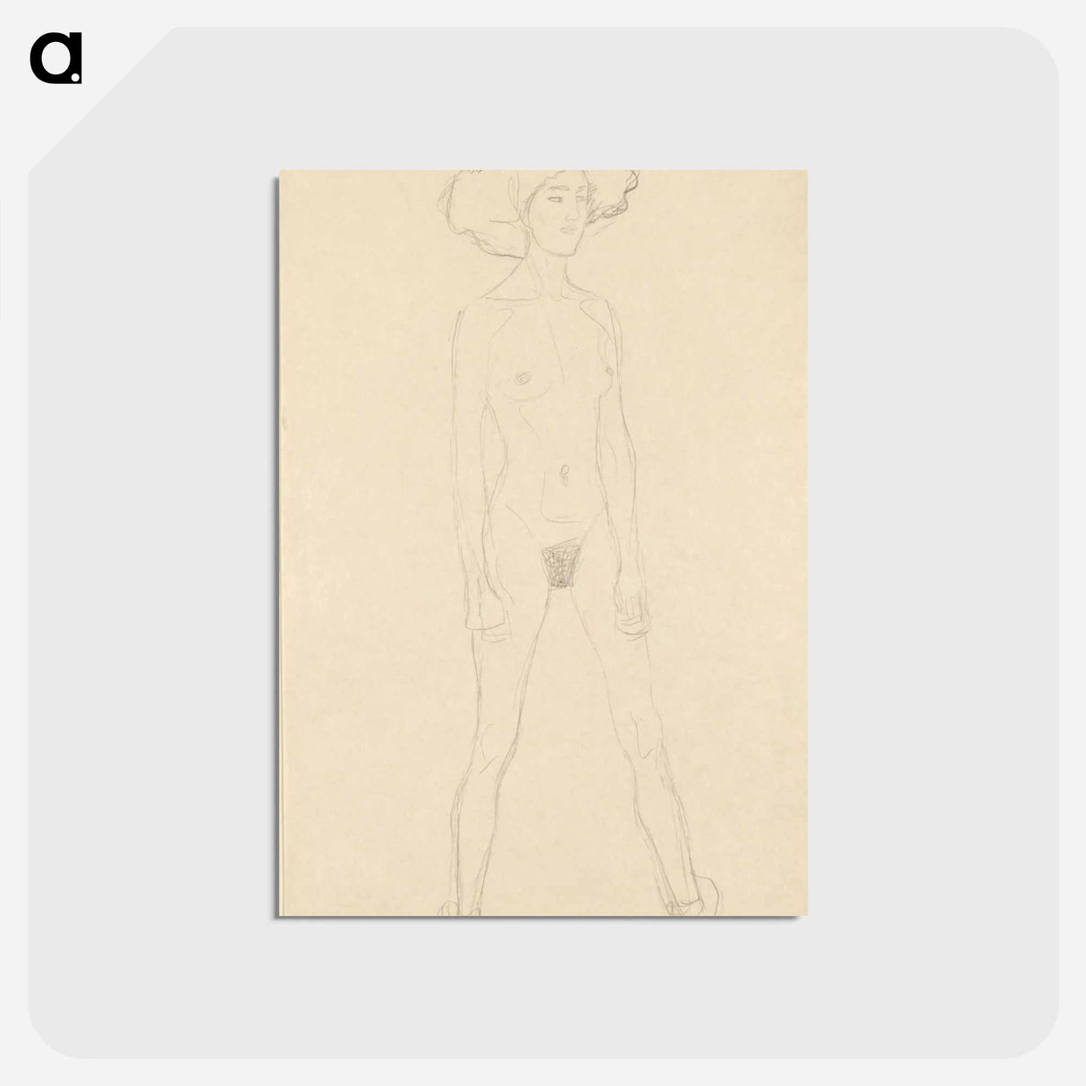 アートポストカード-Standing Female Nude
- ウィーン博物館 Postcard.