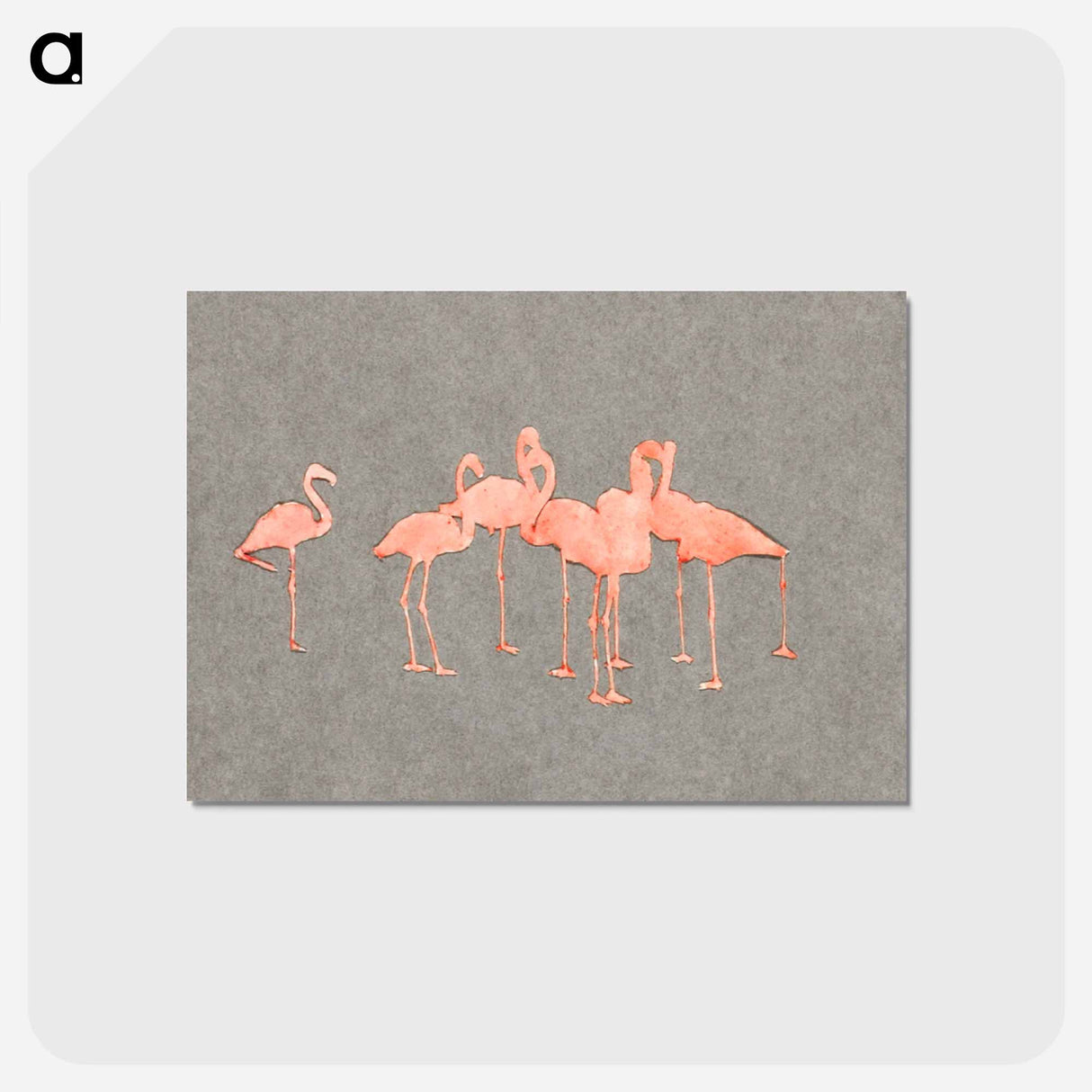 アートポストカード-Flamingoes - アボット ハンダーソン セイヤー Postcard.