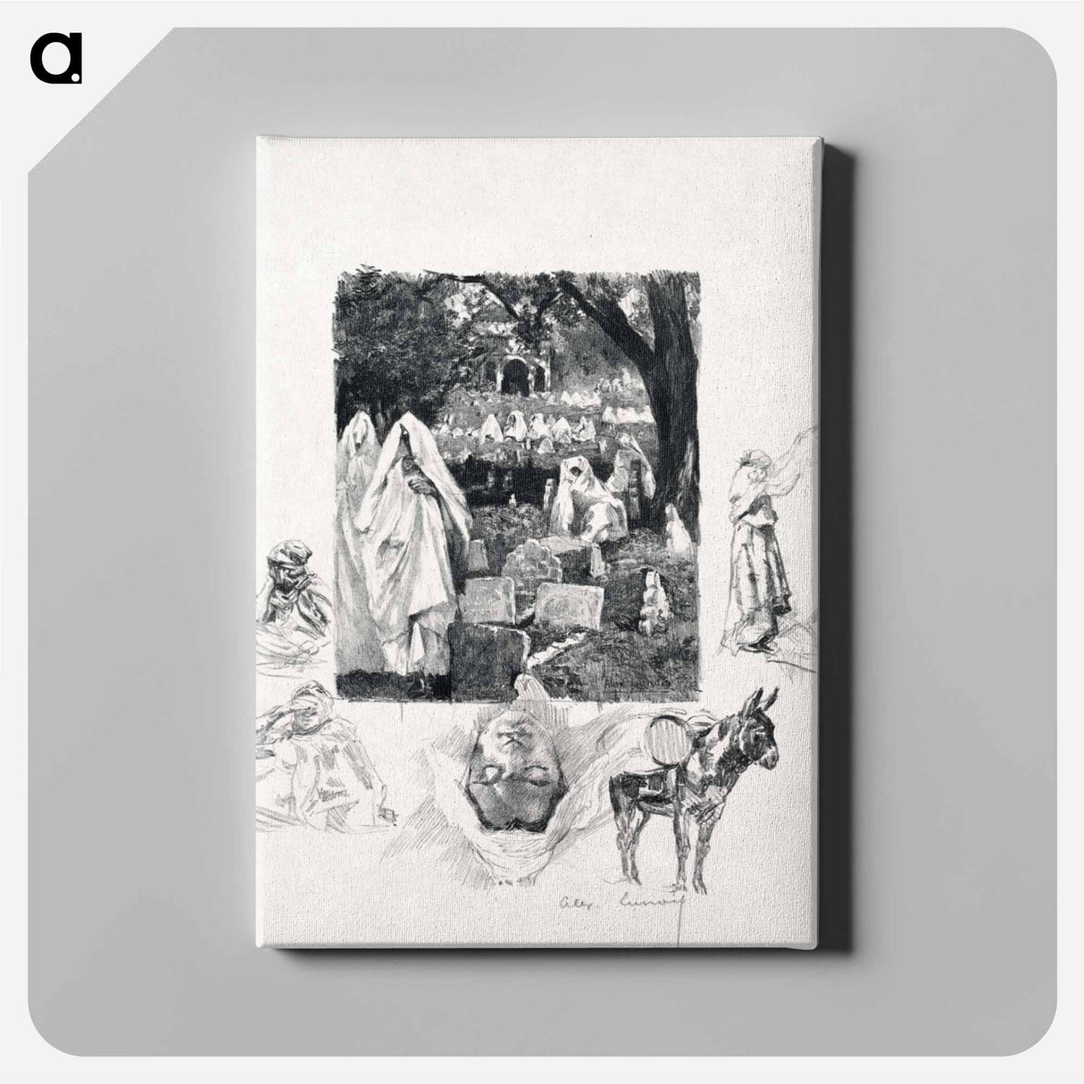 Moroccan Sketches - アレクサンドル ルノア Canvas.