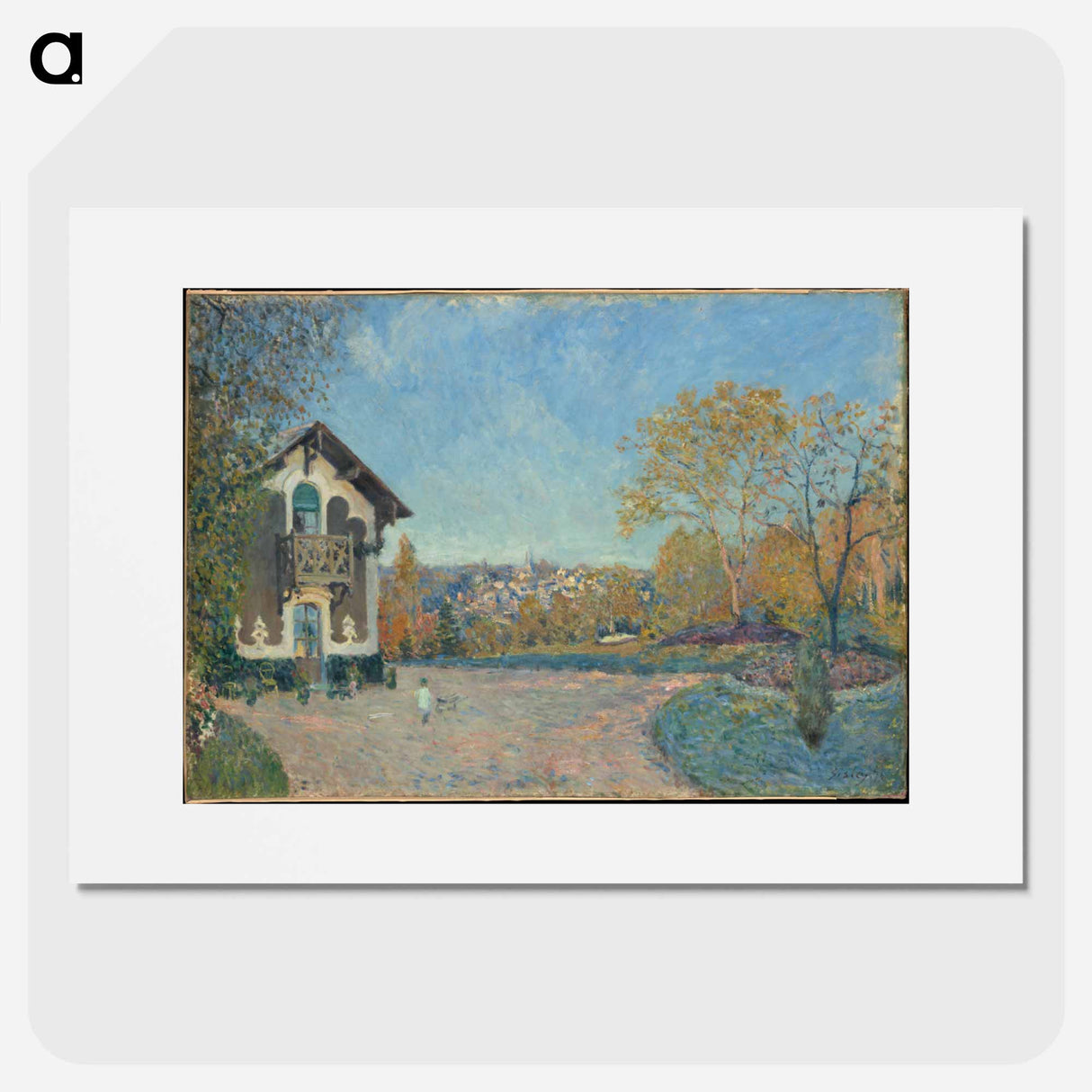 View of Marly-le-Roi from Coeur-Volant - アルフレッド シスレー Poster.