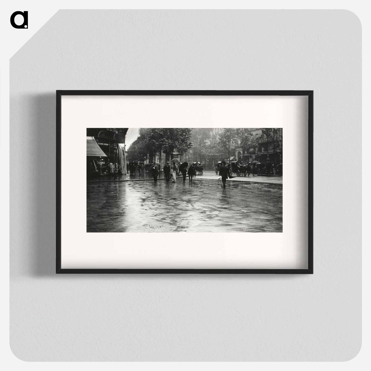 A Wet Day on the Boulevard, Paris - アルフレッド スティーグリッツ Poster.