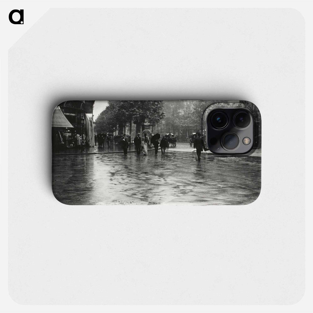 A Wet Day on the Boulevard, Paris - アルフレッド スティーグリッツ Phone Case.