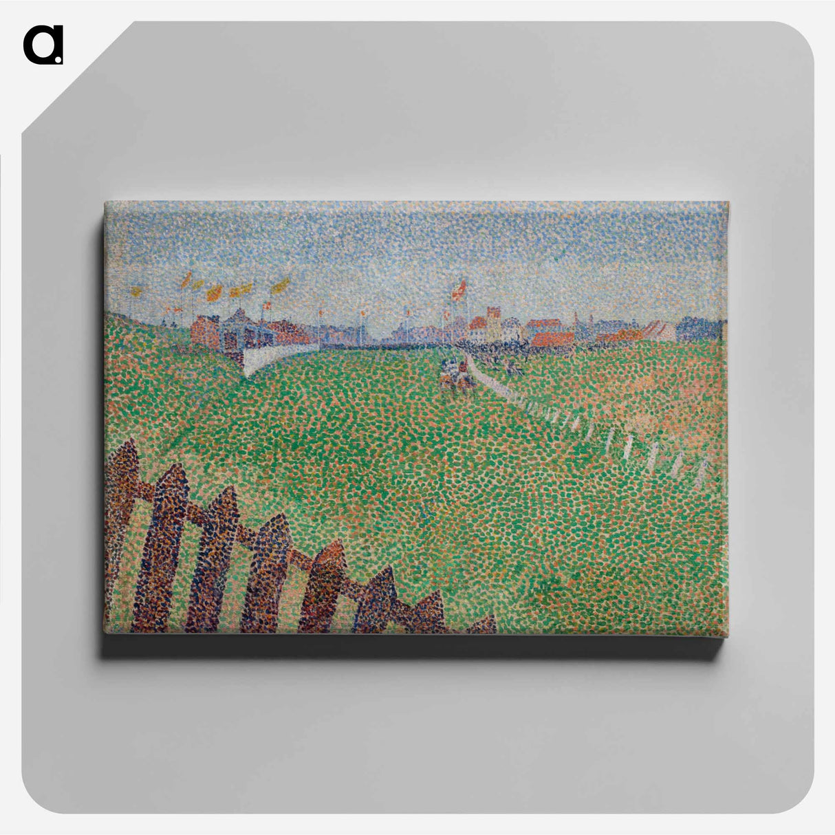 The wellington racecourse in drizzle (ostende) - アルフレッド ウィリアム フィンチ Canvas.